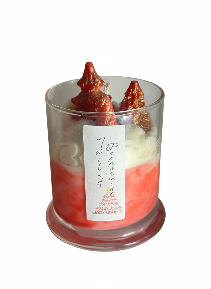 Winter Peppermint Delight Soy Candle