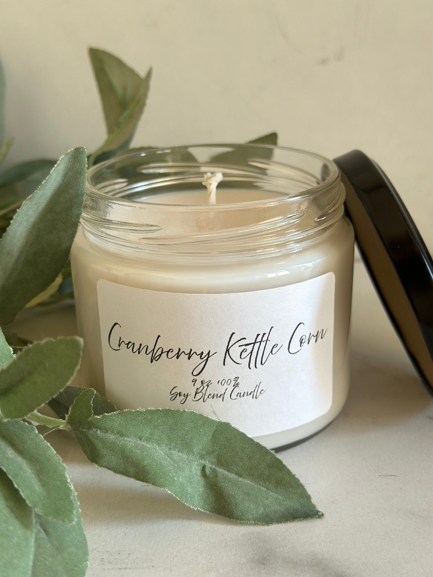 ChristMas & FaLL SCENTS 9 OZ Jar Luxury Candle Lid - 100% SOY WAX Single Wick