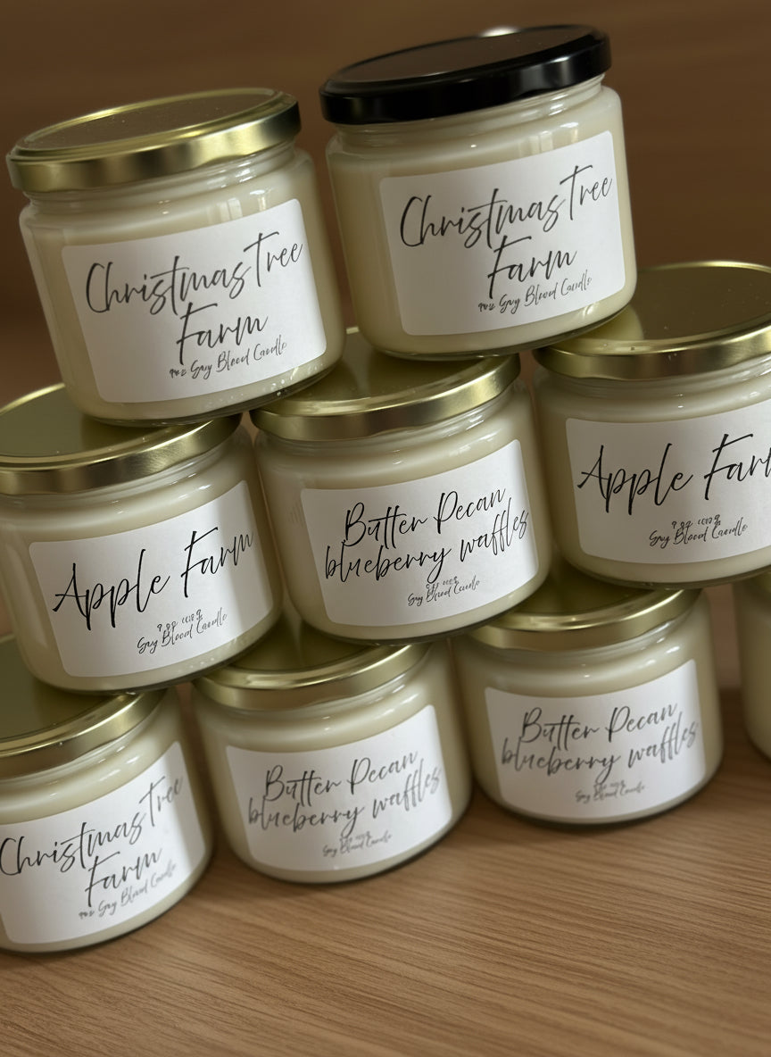 9 OZ Luxury Candle Lid - 100% SOY WAX Single Wick 52 scents