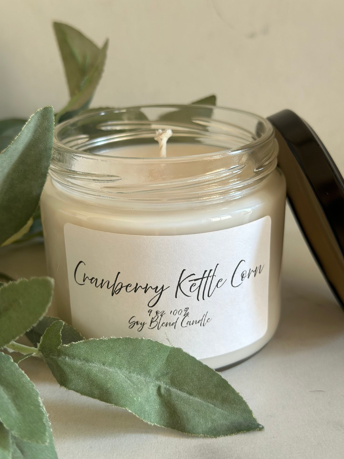 ChristMas & FaLL SCENTS 9 OZ Jar Luxury Candle Lid - 100% SOY WAX Single Wick